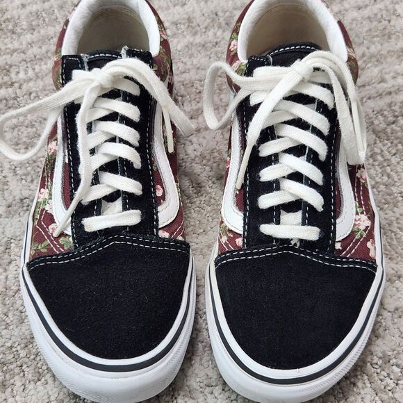 Vans Old Skool floral low top sneakers shoes size 4 men 5.5 women - Picture 4 of 10